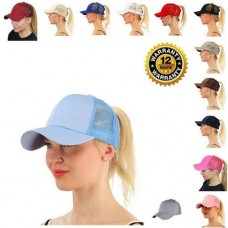 Baseball Cap Mujer Ponytail Messy Bun Tennis Sun Adjustable Mesh Snapback Hat  eb-61390596